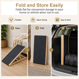 Foldable Dog Pet Ramp Adjustable Height Dogs Stairs for Bed Sofa Car 100cm - Low Angle