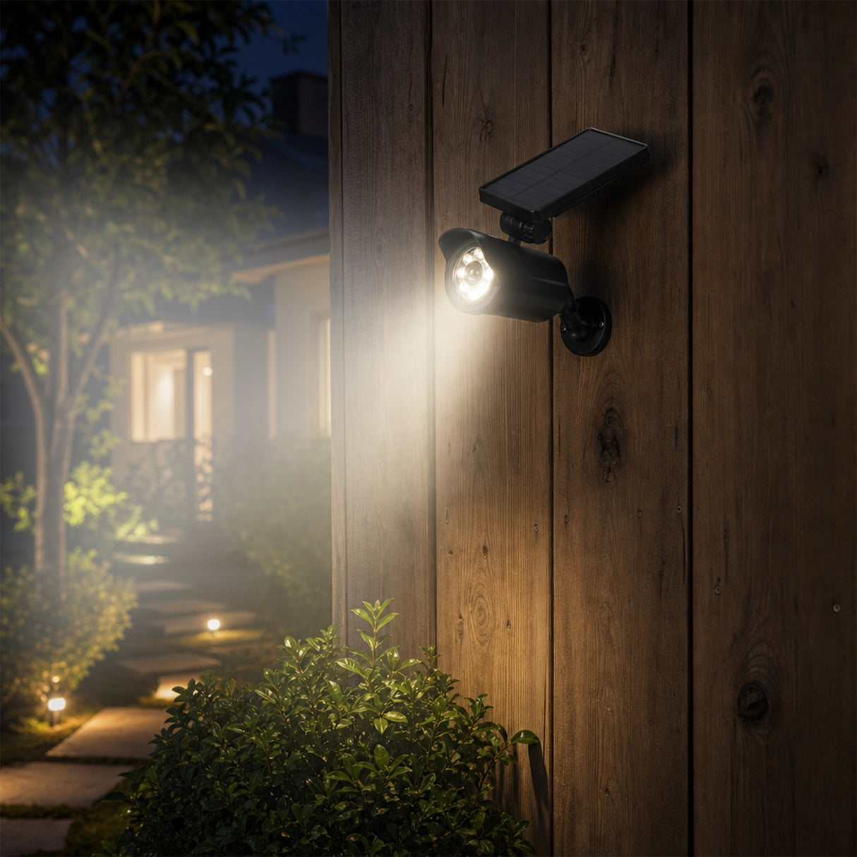 Solar LED Spotlight - Solar-powered motion-activated LED security light