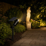Solar LED Spotlight - Solar-powered motion-activated LED security light - Close-Up Angle