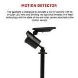 Solar LED Spotlight - Solar-powered motion-activated LED security light - Low Angle