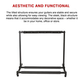 Guitar Stand 5 Holder Guitar Folding Stand Rack Band Stage Bass Acoustic Guitar - Top-Down View