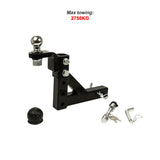 Adjustable Tow Bar Tongue Hitch 50mm Ball Drop for Trailer Caravan - Low Angle