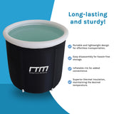 Premium Portable Ice Bath Inflatable Foldable Cold Water Therapy - Side View