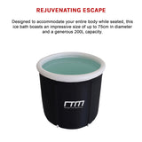 Premium Portable Ice Bath Inflatable Foldable Cold Water Therapy - Low Angle