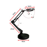 10X Magnifying Glass Desk Light Magnifier LED Lamp Reading Lamp With Base