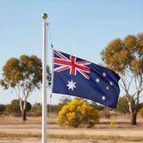 Australian Flag Heavy Duty Woven Spun Poly Australia Flag Metal Clips - Front View