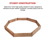 Kids Sand Pit Large Octagonal Wooden Sandpit - Low Angle