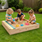 Wooden Kids Backyard Sandbox Children Outdoor Play Toy Sandpit