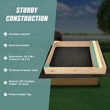 Wooden Kids Backyard Sandbox Children Outdoor Play Toy Sandpit - Top-Down View