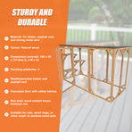 180cm Large Cat Enclosure Wooden Outdoor Cage with 3 Platforms