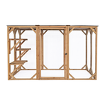 180cm Large Cat Enclosure Wooden Outdoor Cage with 3 Platforms