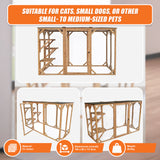 180cm Large Cat Enclosure Wooden Outdoor Cage with 3 Platforms - Top-Down View