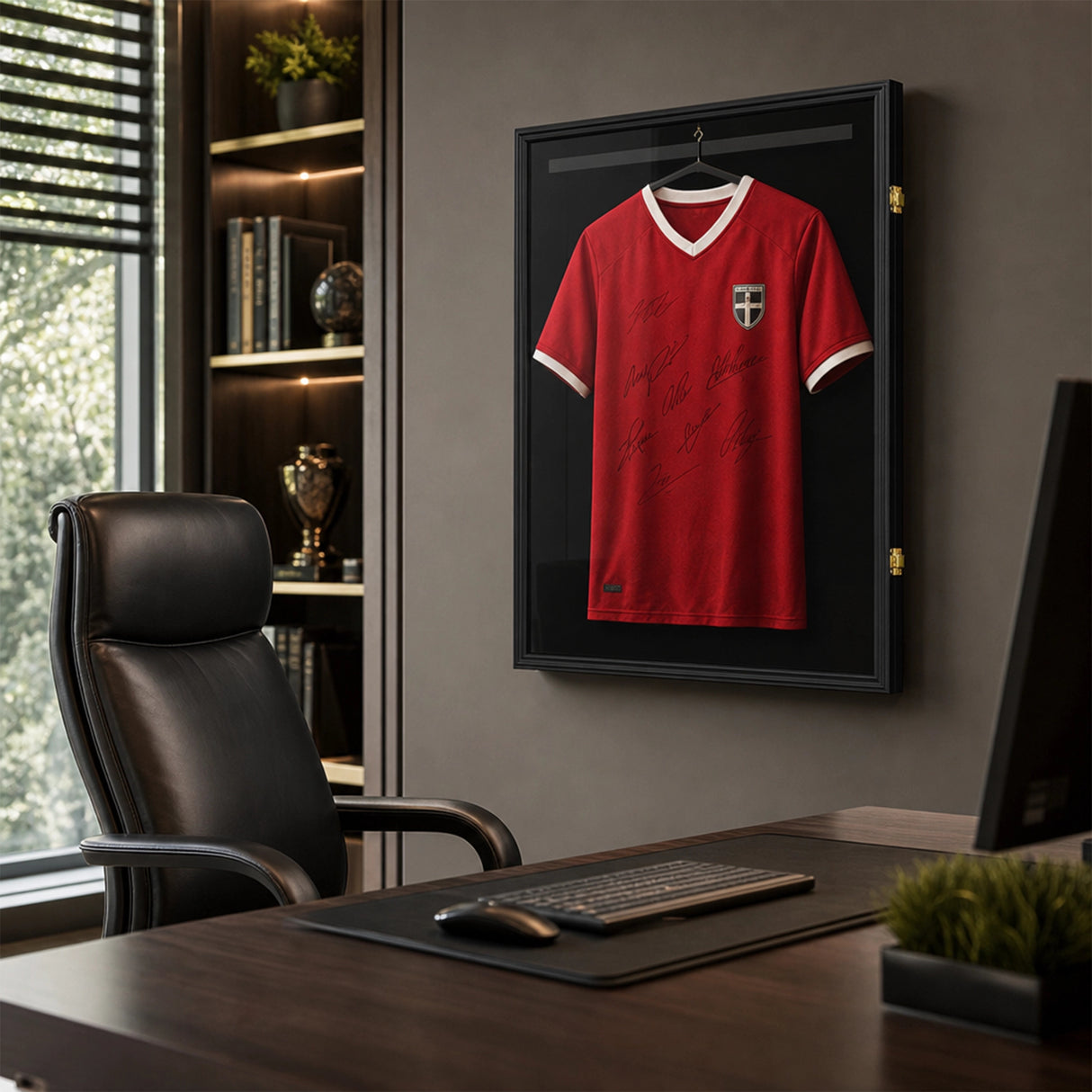Wall Display/Case Lockable Rack 80cm Football Basketball Jersey Storage Box