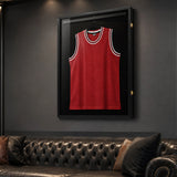 Wall Display/Case Lockable Rack 80cm Football Basketball Jersey Storage Box - Side View