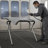 Fender Work Bench Panel Stand Curved Legs Panel Repair Beating Spray Painting - Side View