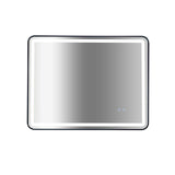 Rectangular Mirror LED Anti-Fog Illuminated Bathroom Living Room - 90x70cm - Front View