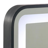 Rectangular Mirror LED Anti-Fog Illuminated Bathroom Living Room - 90x70cm - Rear View