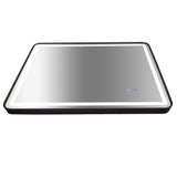 Rectangular Mirror LED Anti-Fog Illuminated Bathroom Living Room - 90x70cm - Low Angle