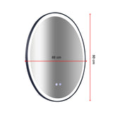 Oval Mirror LED Anti-Fog Illuminated Bathroom Living Room