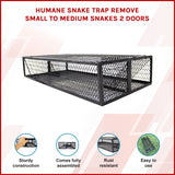 Humane Snake Trap Remove Small to Medium Snakes 2 Doors - Rear View