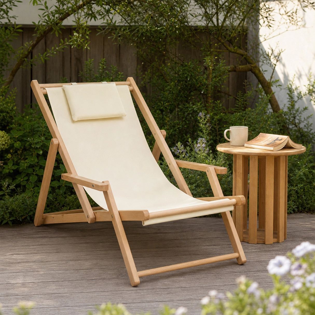 Premium Foldable Outdoor Sling Chair Patio Lounge