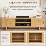 European Style TV Cabinet Entertainment Unit Stand Storage - Low Angle
