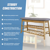 Shoe Stool Storage Rack Cabinet Multifunctional Space Saving - Top-Down View