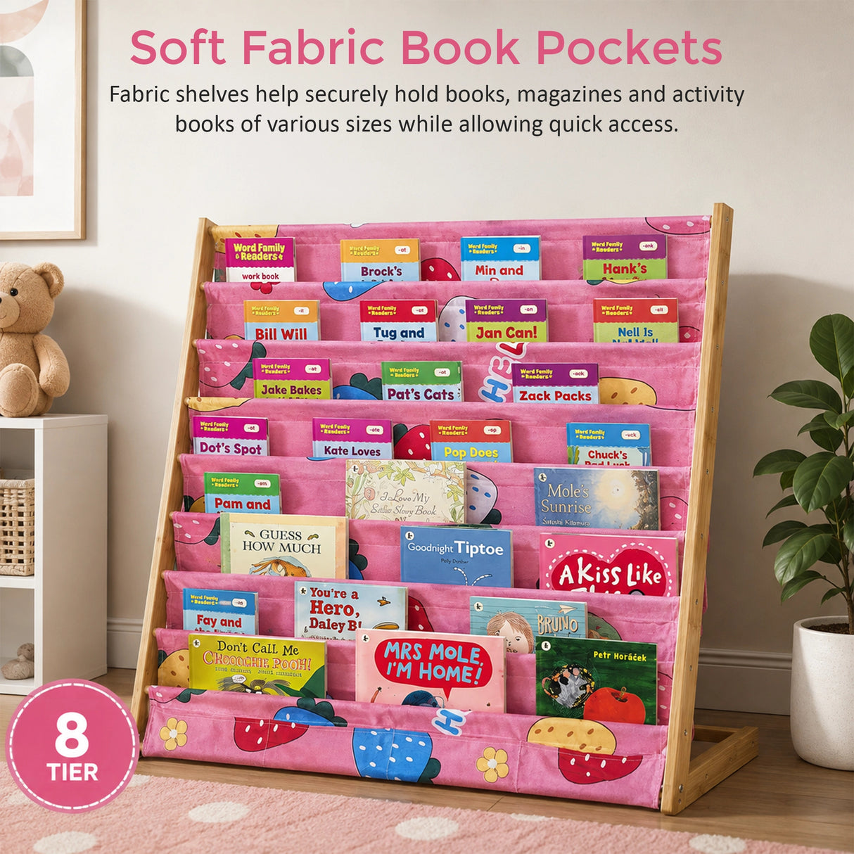 Children's Bookshelf Bookcase Magazine Rack Home Storage