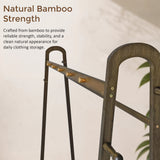 Dark Wood 160x100cm Clothes Rack Slim Stylish Space Saving