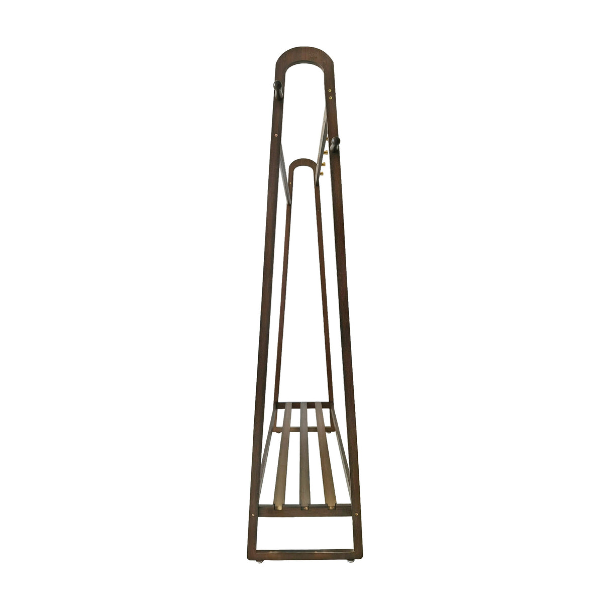 Dark Wood 160x100cm Clothes Rack Slim Stylish Space Saving