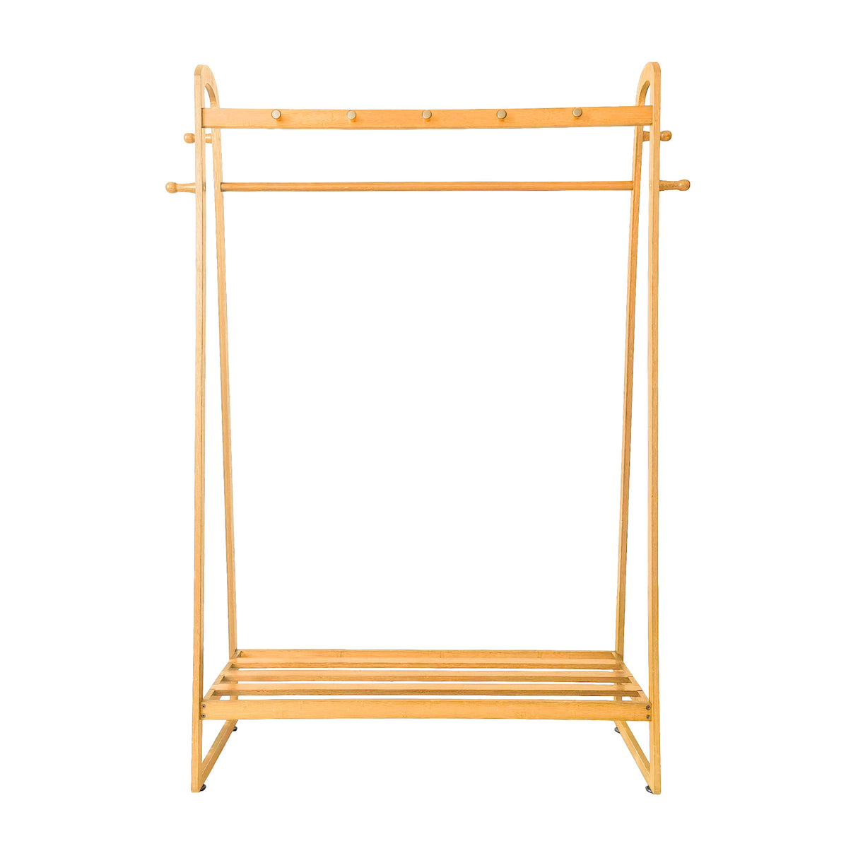 Wood 160x100cm Clothes Rack Slim Stylish Space Saving