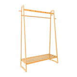 Wood 160x100cm Clothes Rack Slim Stylish Space Saving - Rear View