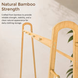 Wood 160x100cm Clothes Rack Slim Stylish Space Saving - Close-Up Angle