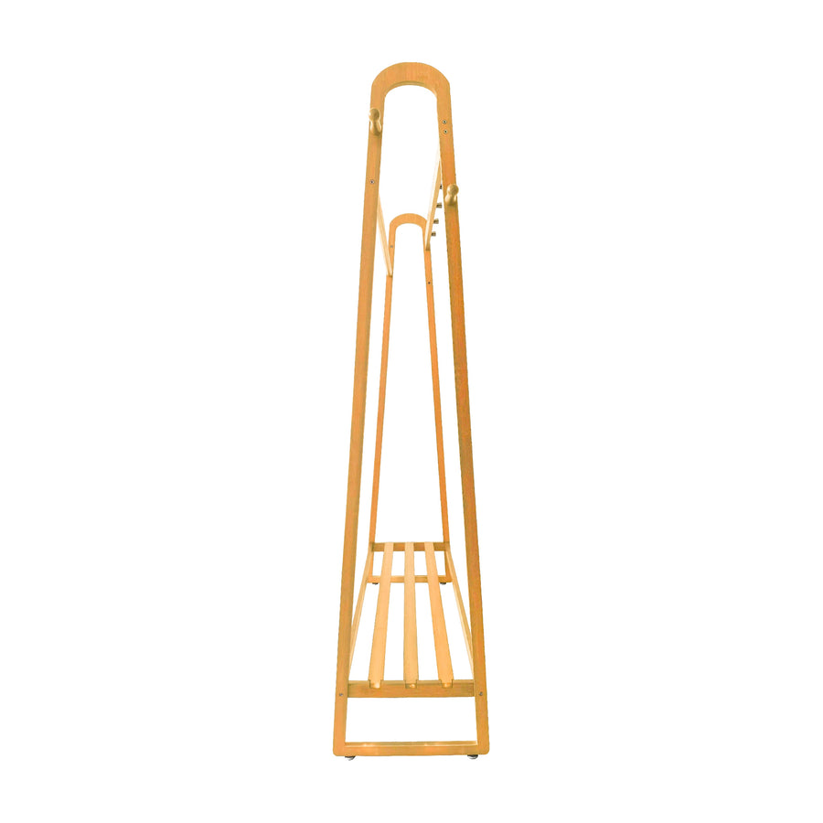 Wood 160x100cm Clothes Rack Slim Stylish Space Saving