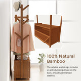 165x70cm Clothes Rack Stand Storage Shelves Modern Coat Tree - Close-Up Angle