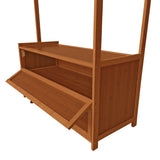 165x70cm Clothes Rack Stand Storage Shelves Modern Coat Tree - Low Angle