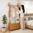 165x70cm Clothes Rack Stand Storage Shelves Modern Coat Tree