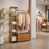 165x100cm Clothes Rack Stand Storage Shelves Modern Coat Tree