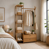 165x100cm Clothes Rack Stand Storage Shelves Modern Coat Tree