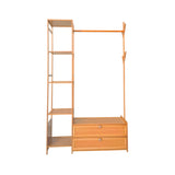 165x100cm Clothes Rack Stand Storage Shelves Modern Coat Tree - Extra Image