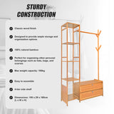 165x100cm Clothes Rack Stand Storage Shelves Modern Coat Tree