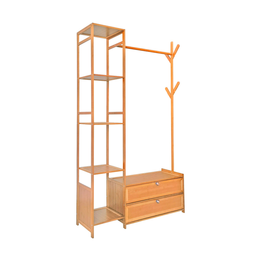 165x100cm Clothes Rack Stand Storage Shelves Modern Coat Tree