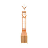 165x100cm Clothes Rack Stand Storage Shelves Modern Coat Tree - Low Angle
