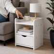 Bedside Table Side Nightstand Storage Drawer Shelf Bedroom Unit
