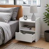 Bedside Table Side Nightstand Storage Drawer Shelf Bedroom Unit