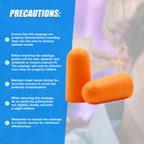 Foam Ear Plugs Disposable 200 Pairs Noise Cancelling Plane Sleep Snoring - Front View