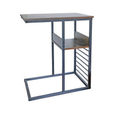 Sofa Side End Table Wooden Shelf Couch Living Nightstand - 45-Degree Angle
