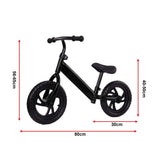 Kids Ride On Push Bike Balance Bicycle with Training Wheels for Toddlers