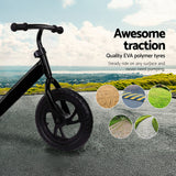 Kids Ride On Push Bike Balance Bicycle with Training Wheels for Toddlers - Top-Down View