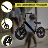Kids Ride On Push Bike Balance Bicycle with Training Wheels for Toddlers - Rear View